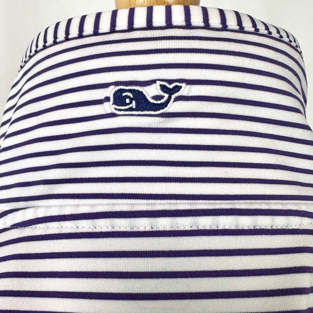 VINEYARD VINES TCU Horned Frogs Sankaty Quarter Zip Pullover Women's L Purple - Picture 7 of 8